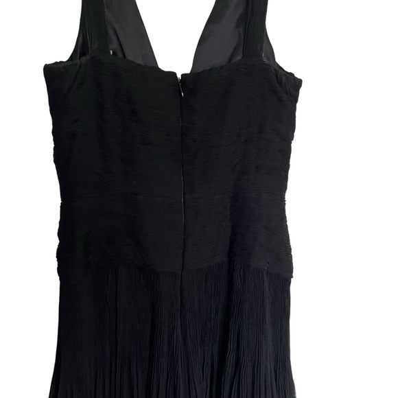 Vintage Y2K Elie Tahari Silk Micro Pleated Witchy Mini Dress Goth Black Size 4 - Picture 5 of 14